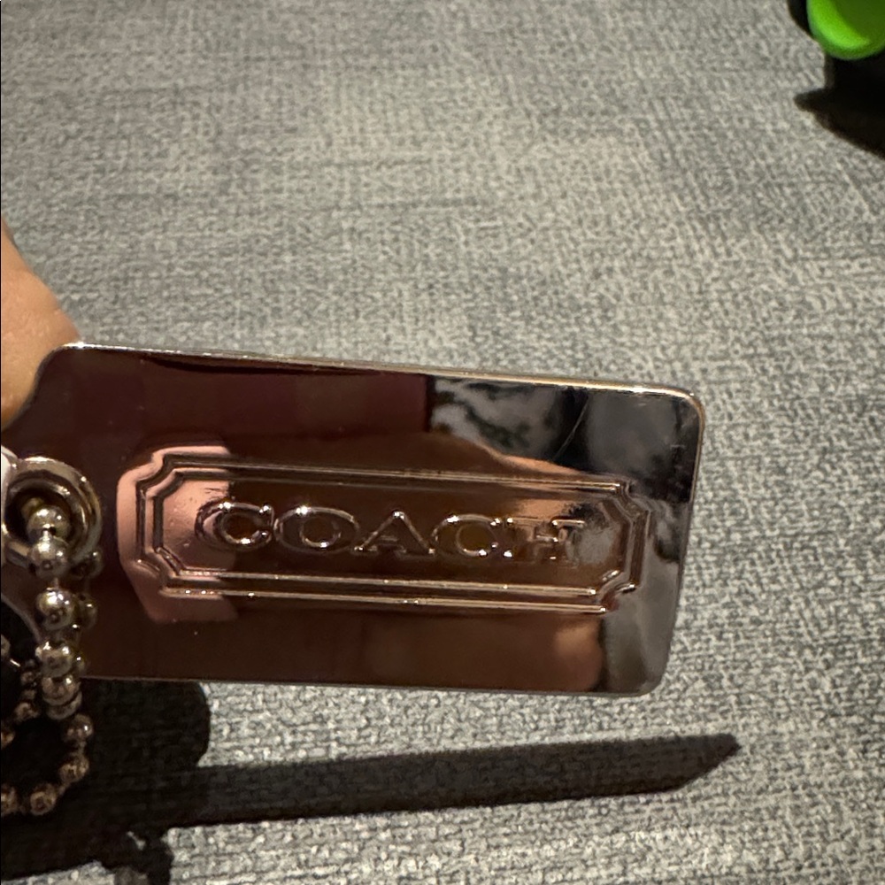 Coach SILVER MIRROR metal hang tag